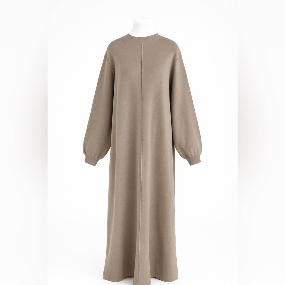 Winter Long Knit Modest Abaya Dress – Warm, Elegant & Everyday Essential